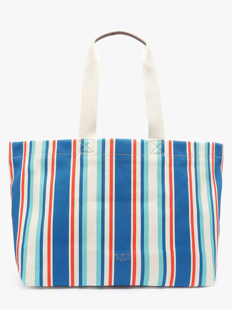 Shoulder Bag Logo Shopper Cotton Pinko Blue logo shopper 4754A2G5 other view 3