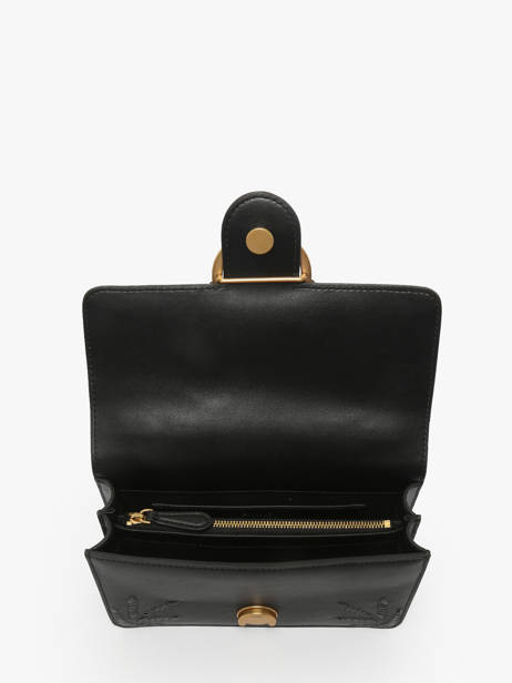 Sac Bandoulière Love Bag Icon Cuir Pinko Noir love bag icon A2C3 vue secondaire 3