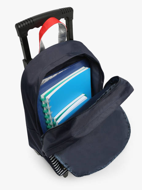2-compartment Wheeled Schoolbag Tann's Blue les fantaisies f 73321 other view 3