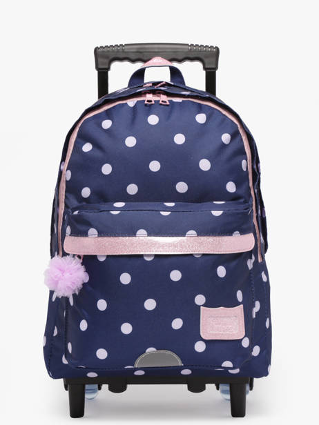 2-compartment Wheeled Schoolbag Tann's Blue les fantaisies f 73325
