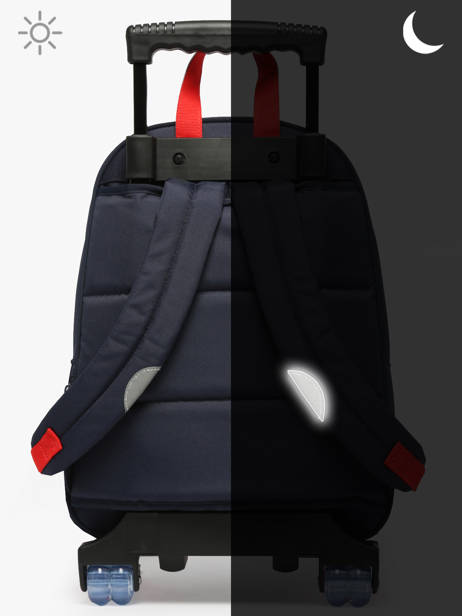 2-compartment Wheeled Schoolbag Tann's Blue les fantaisies f 73321 other view 6