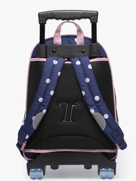 2-compartment Wheeled Schoolbag Tann's Blue les fantaisies f 73325 other view 4