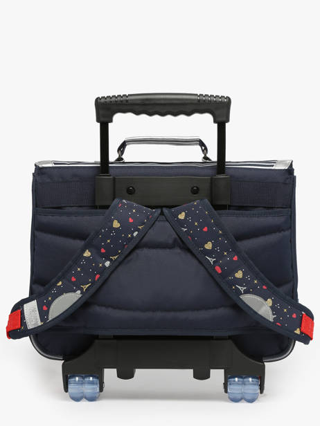 Cartable à Roulettes 2 Compartiments Tann's Bleu les fantaisies f 42321 vue secondaire 4