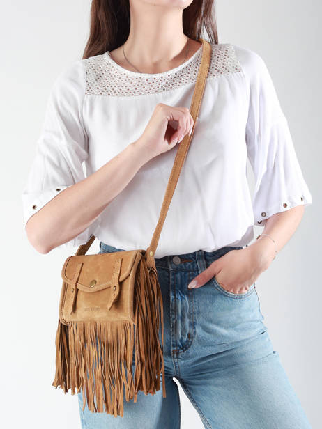 Leather Mini Indispensable Folk Bag Paul marius Brown folk MINIFOL other view 1