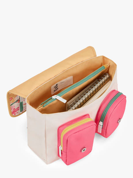 1 Compartment Satchel Hello hossy Beige cool kids 7 other view 3