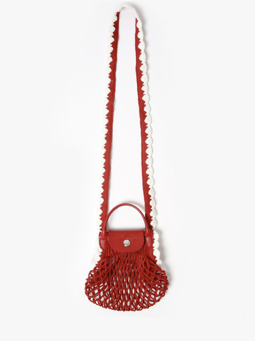 Longchamp Le pliage filet crochet Sacs porté travers Rouge
