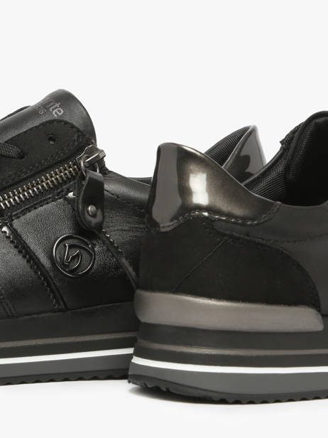 Sneakers En Cuir Remonte Noir women 4 vue secondaire 3