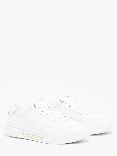 Sneakers In Leather Tommy hilfiger White women 8682YBS other view 2