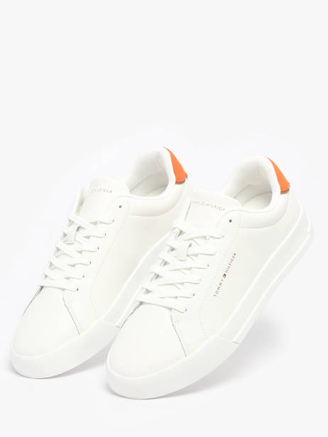 Sneakers In Leather Tommy hilfiger White men 53670K6 other view 2