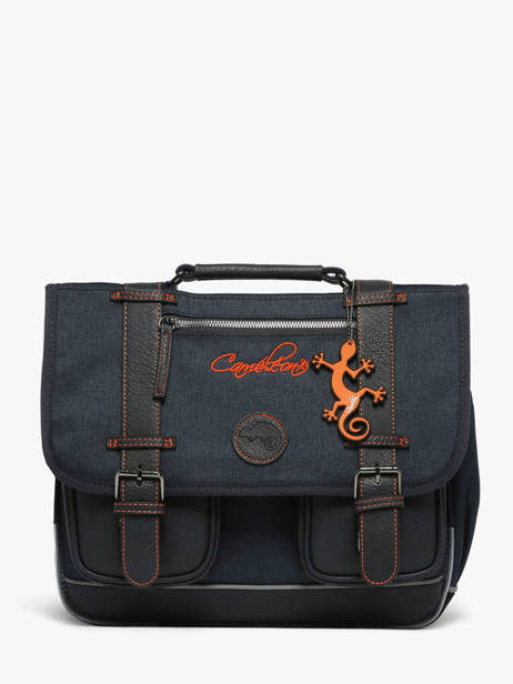 Satchel For Kids 2 Compartments Cameleon Blue vintage urban CA35