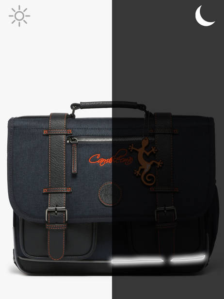 Satchel For Kids 2 Compartments Cameleon Blue vintage urban CA35 other view 8