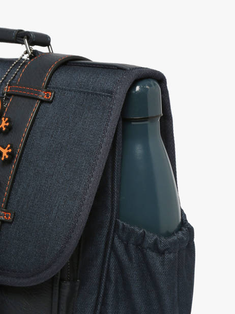 Satchel For Kids 2 Compartments Cameleon Blue vintage urban CA35 other view 5