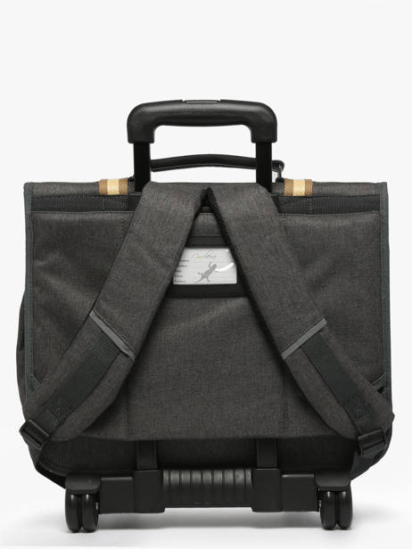 3-compartment Wheeled Satchel Cameleon Gray vintage urban CR41 other view 4