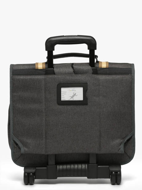 3-compartment Wheeled Satchel Cameleon Gray vintage urban CR41 other view 5