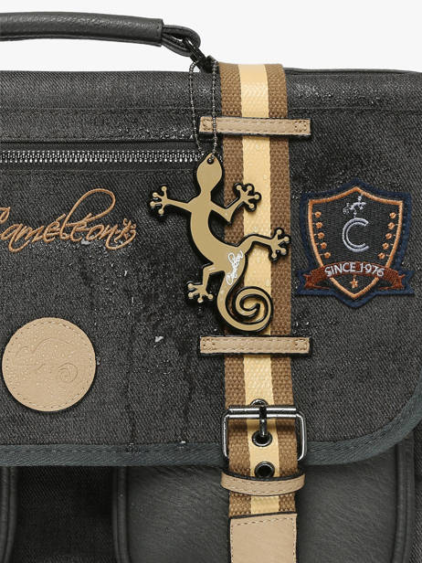 3-compartment Wheeled Satchel Cameleon Gray vintage urban CR41 other view 7