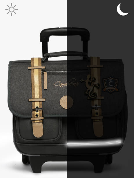 3-compartment Wheeled Satchel Cameleon Gray vintage urban CR41 other view 9