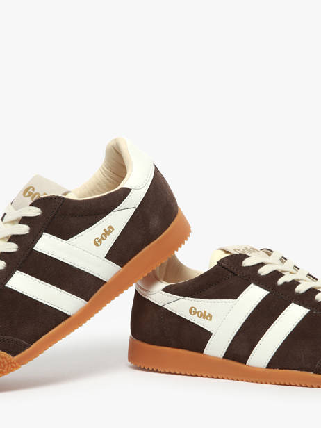 Sneakers Elan In Leather Gola Brown women CLB538 other view 3