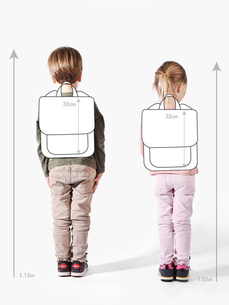 1 Compartment Backpack Caramel et cie Pink boheme FI other view 1