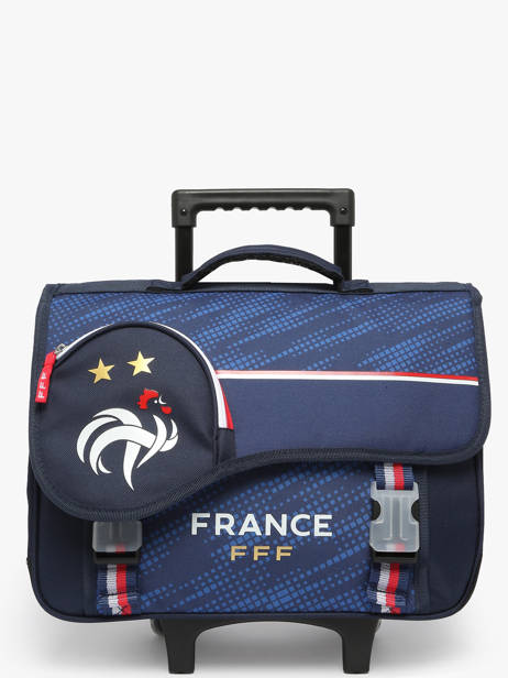 2-compartment Wheeled Satchel Federat. france football Blue fff 25BX203A