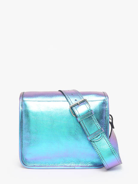 Leather La Sacoche Scarabee Crossbody Bag Paul marius Blue scarabee SACOSSCA other view 4