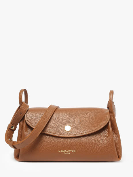 Shoulder Bag Accordeon Double Leather Lancaster Brown accordeon double 88