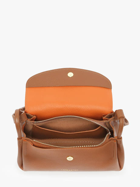 Shoulder Bag Accordeon Double Leather Lancaster Brown accordeon double 88 other view 3