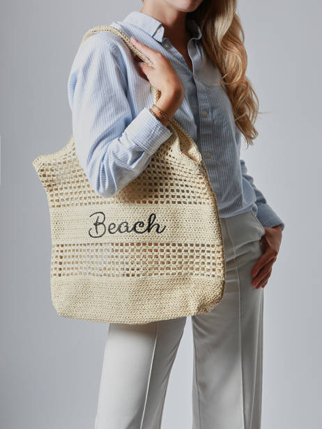 Shoulder Bag Beach Paper Miniprix Beige beach Q637 other view 1