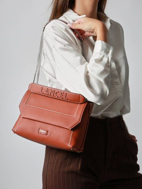 Sac Bandoulière Ninon Cuir Lancel Rouge ninon A13782 vue secondaire 2