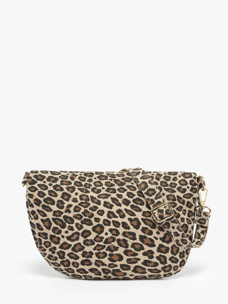 Sac Banane Velvet Leopardo Cuir Milano Beige velvet leopardo VL24091 vue secondaire 4