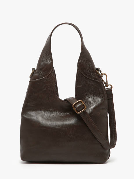 Sac Bandoulière Cow Cuir Basilic pepper Marron cow BCOW2S vue secondaire 4