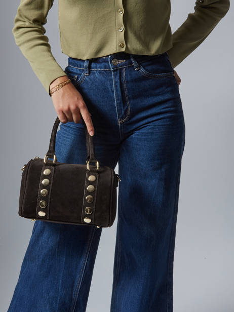 Sac à Main Velvet Cuir Milano Marron velvet VE25066 vue secondaire 1