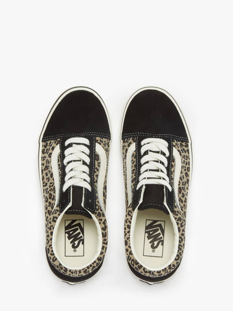 Sneakers Old Skool En Cuir Vans Noir women D6WYY61 vue secondaire 4