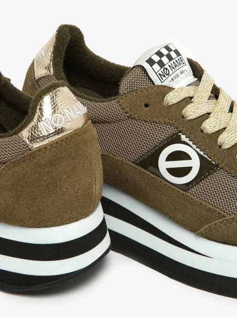 Platform Sneakers Flex M Jogger In Leather No name Green women IMKNITAY other view 3