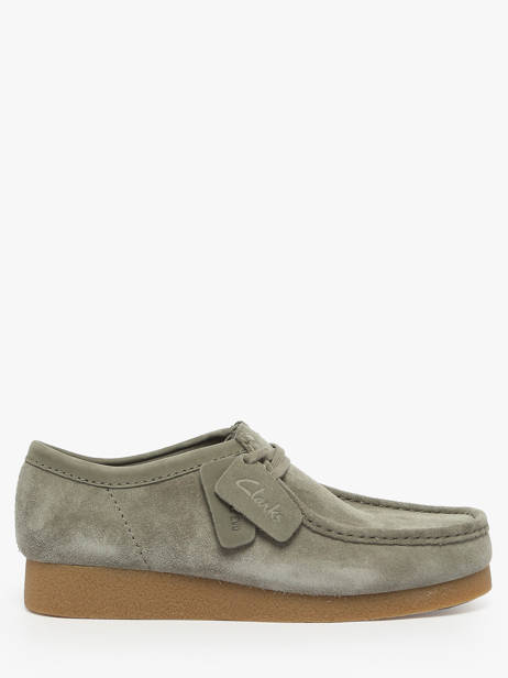 Moccasins Wallabee In Leather Clarks Green men 26183447