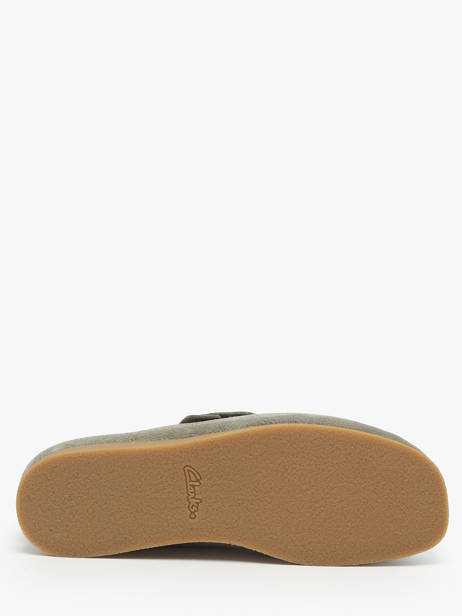 Moccasins Wallabee In Leather Clarks Green men 26183447 other view 5