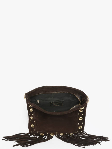 Sac Bandoulière Velvet Cuir Milano Marron velvet VE25061 vue secondaire 3
