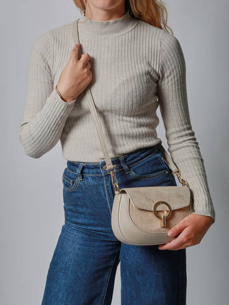 Shoulder Bag Velvet Caviar Leather Milano Beige velvet caviar VC25068 other view 1