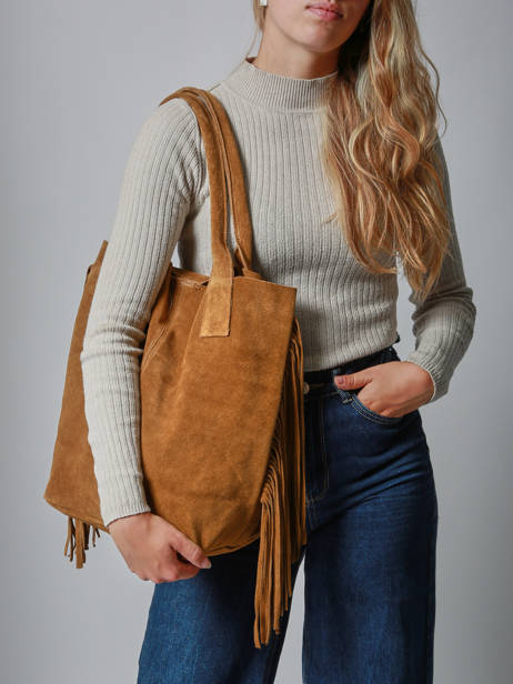 Shoulder Bag Velvet Milano Brown velvet VE241114 other view 1