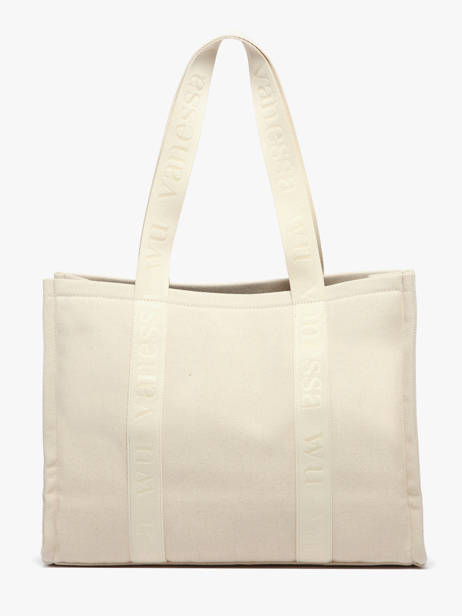 Shoulder Bag Cabas Cotton Vanessa wu Beige cabas MA0135 other view 4