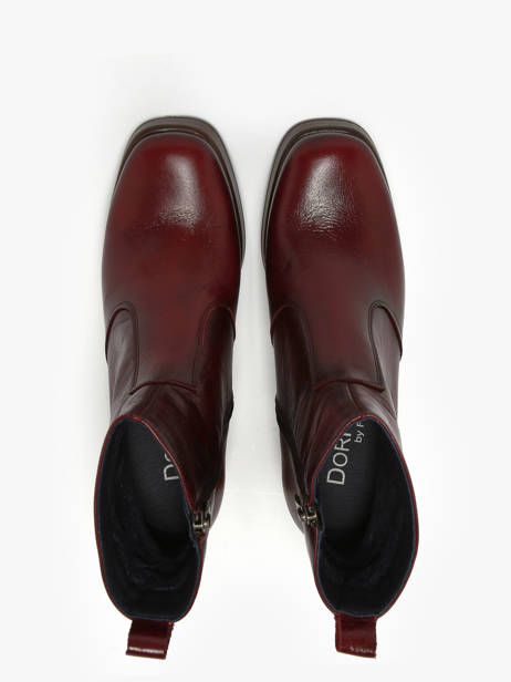 Heeled Boots Cristel In Leather Dorking Red women D9157 other view 4