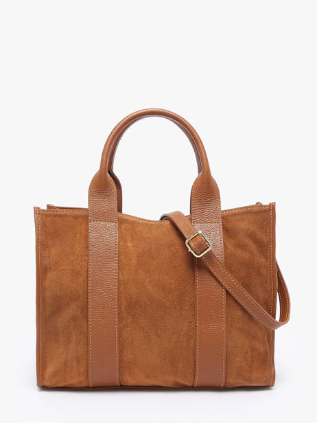 Satchel Velvet Caviar Milano Brown velvet caviar VC25063 other view 4