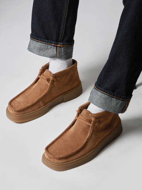 Ankle Derby Shoes Torview In Leather Clarks Brown men 26184609 other view 1