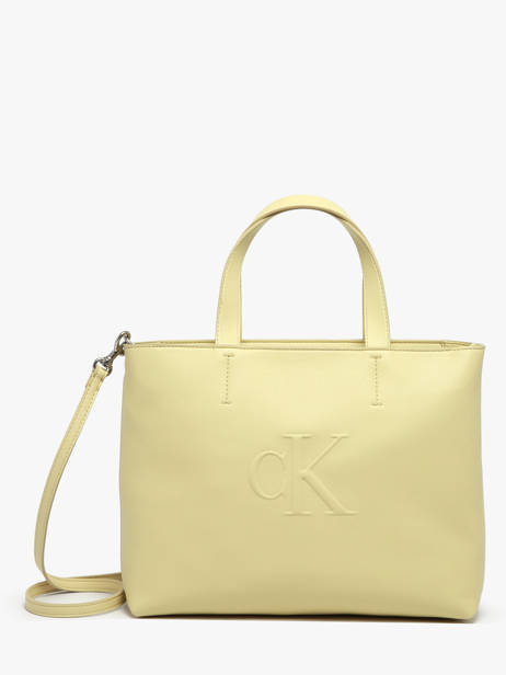 Satchel Sculpted Calvin klein jeans Yellow sculpted 4K3111G