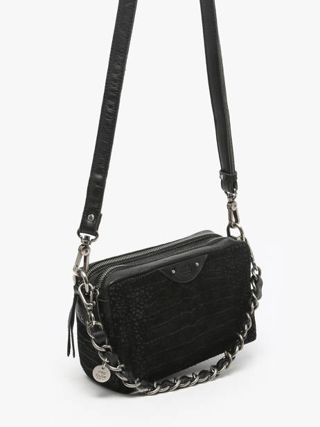Sac Bandoulière Vintage Cuir Mila louise Noir vintage 23673KRC vue secondaire 2