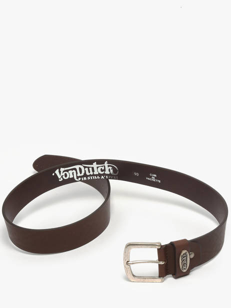 Ceinture Ajustable Von dutch Marron belt HERTS vue secondaire 3