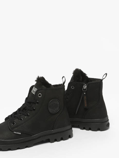 Boots Pampa Hi Zip Wl In Leather Palladium Black women 95982010 other view 3