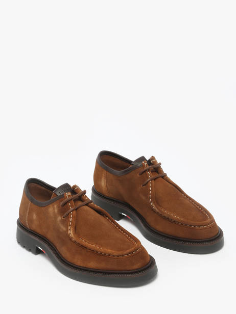 Derby Shoes In Leather Tommy hilfiger Brown men 5589GVQ other view 1