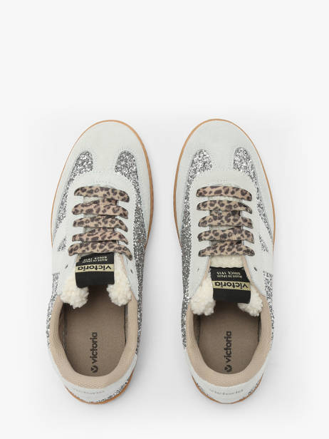 Sneakers Berlin In Leather Victoria Silver women 1126223 other view 4