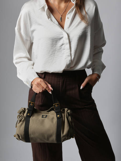 Crossbody Bag Canvas Cotton Gerard darel Green canvas DCS67450 other view 1