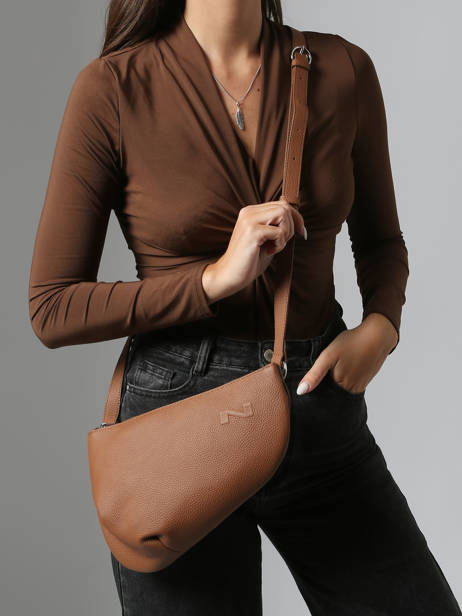 Leather Crossbody Bag Large City Perle Nathan baume Brown n city 1 other view 1